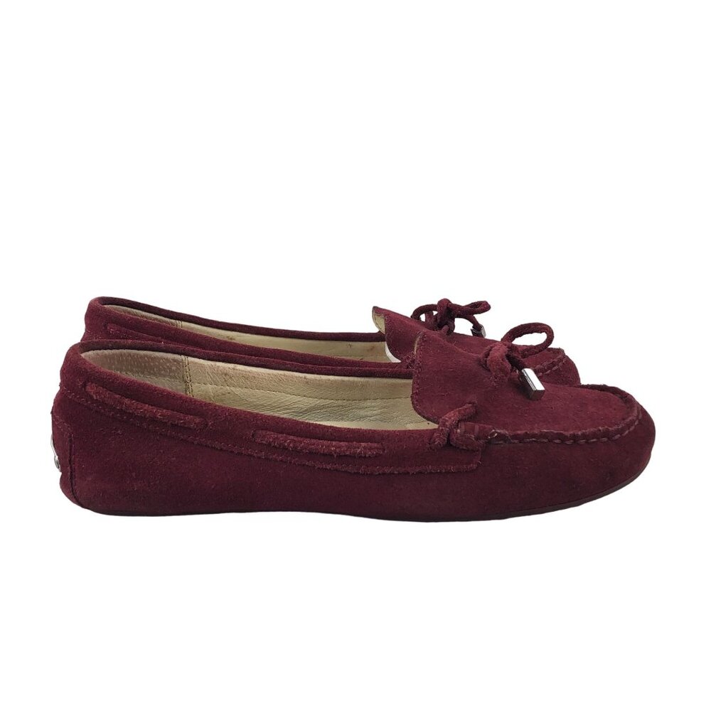 MMK MICHAEL KORS Women's Size 6M Daisy Burgundy Suede Moccasin Driving Loafers